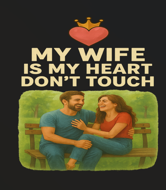 My Wife Is My Heart Love Shirt – Romantic Couple Illustration