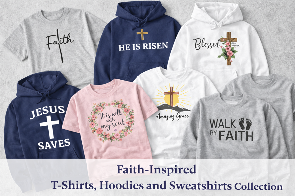 Faith-Inspired T-Shirts, Hoodies and Sweatshirts Collection